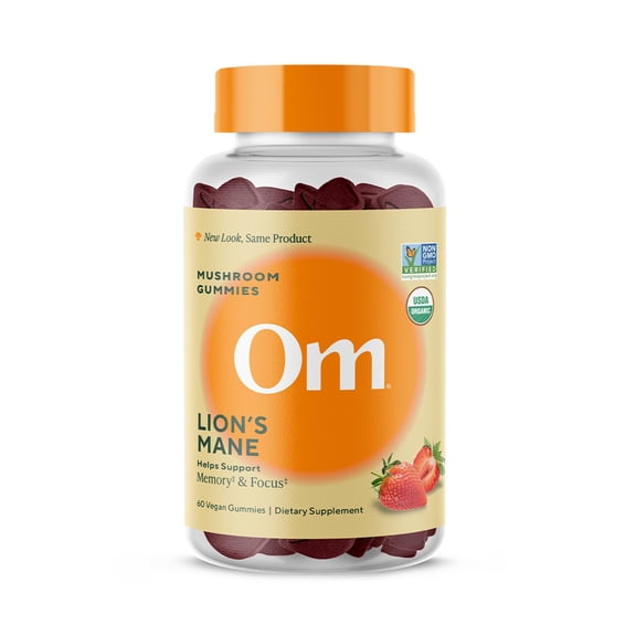 (Pack Of 3) Om Mushroom Lions Mane Gummies 60 Each