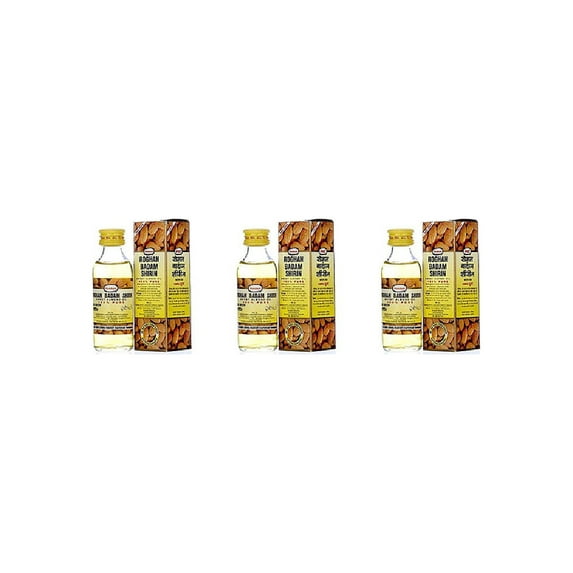 Pack Of 3 - Patanjali Rogan Badam Sweet Almond Oil - 150 Ml (5.07 Oz)
