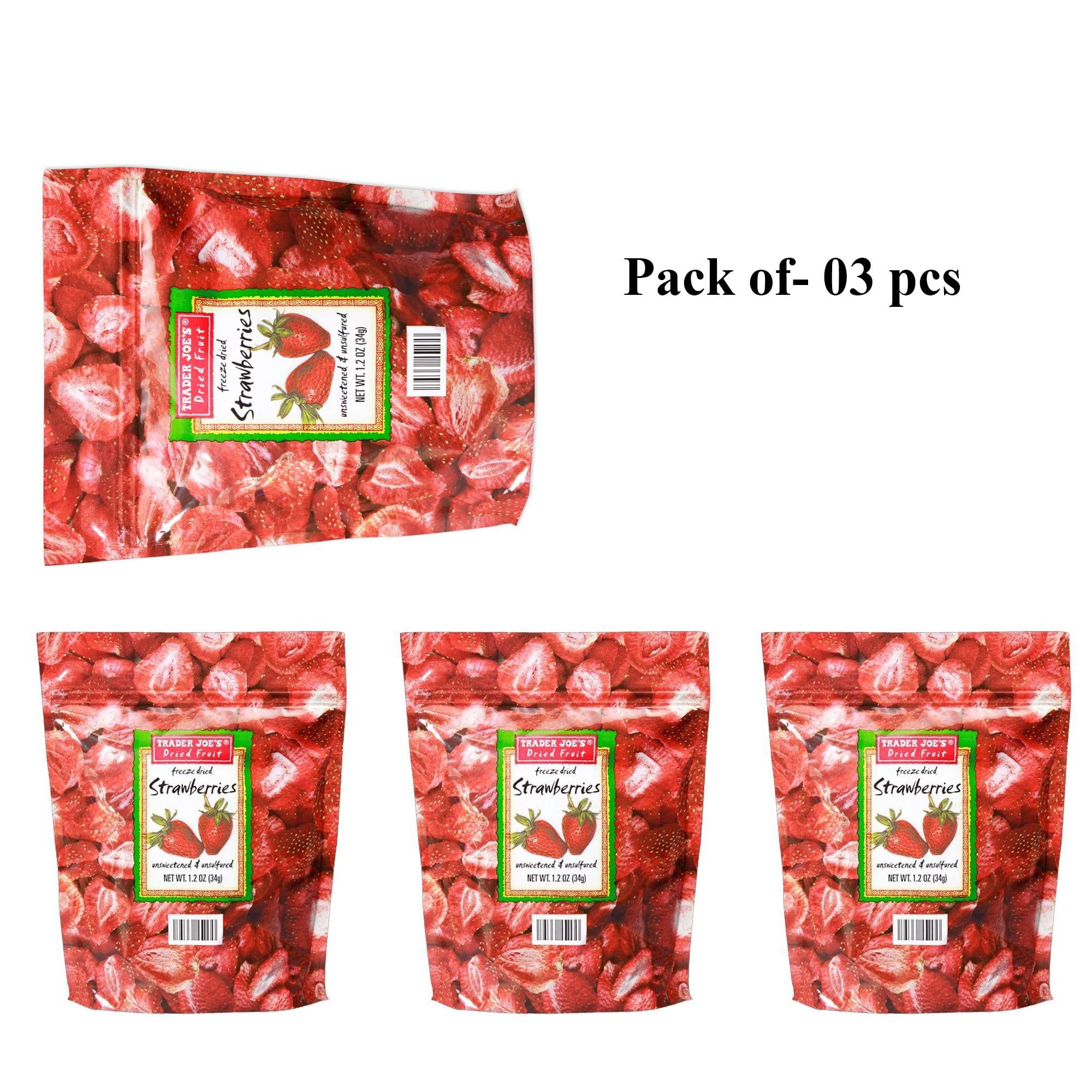 Pack Of 3 Pcs Trader Joe’s Fruit Freeze Dried Strawberries Unsweetened
