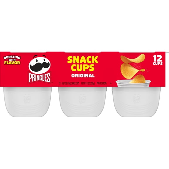 Pack Of 3 Pringles Original Snack Stacks Potato Crisps Chips, 12 ct (Package May Vary)
