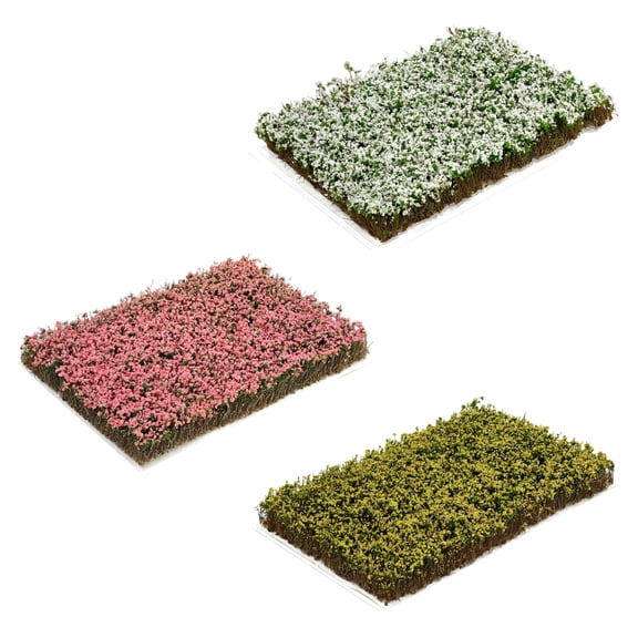 Pack Of 3 Realistic Miniature Plant For Projects 11mm Sponge Nylon Blend Tearable Clusters For Creative Displays