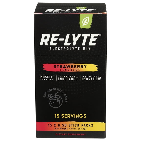 (Pack Of 3) Redmond Relyte Strawberry Lemonade 15 Count 3.44 Oz