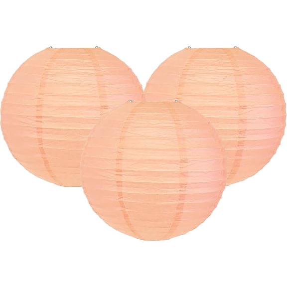 Pack Of 3 Round Paper Lanterns Lamp Wedding Birthday Party Decoration