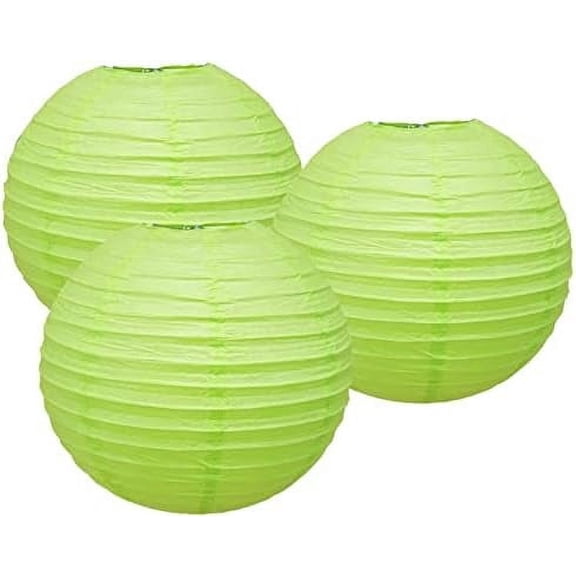 Pack Of 3 Round Paper Lanterns Lamp Wedding Birthday Party Decoration