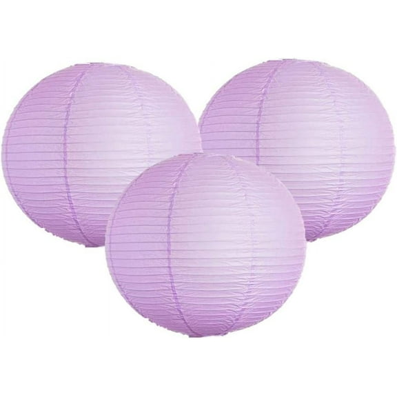 Pack Of 3 Round Paper Lanterns Lamp Wedding Birthday Party Decoration