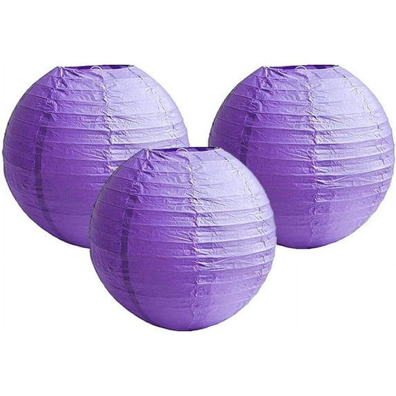 Pack Of 3 Round Paper Lanterns Lamp Wedding Birthday Party Decoration
