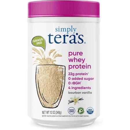 (Pack Of 3) Simply Teras Whey Protein Bourbon Vanilla RBGH Free 12 Oz