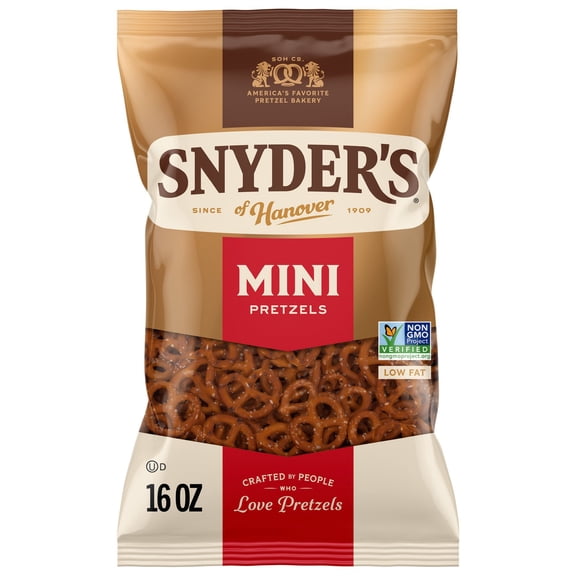 Pack Of 3 Snyder's of Hanover Mini Pretzels - Family Size, 16 oz (Package May Vary)