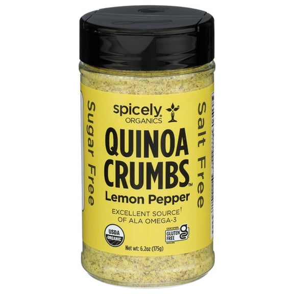 (Pack Of 3) Spicely Organics Quinoa Crumbs Lemon Pepper 6.2 Oz