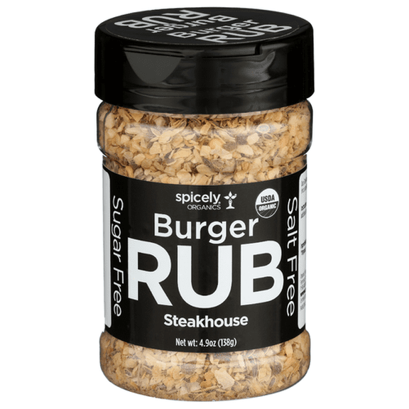 (Pack Of 3) Spicely Organics Rub Burger Steakhouse Organic 4.9 Oz