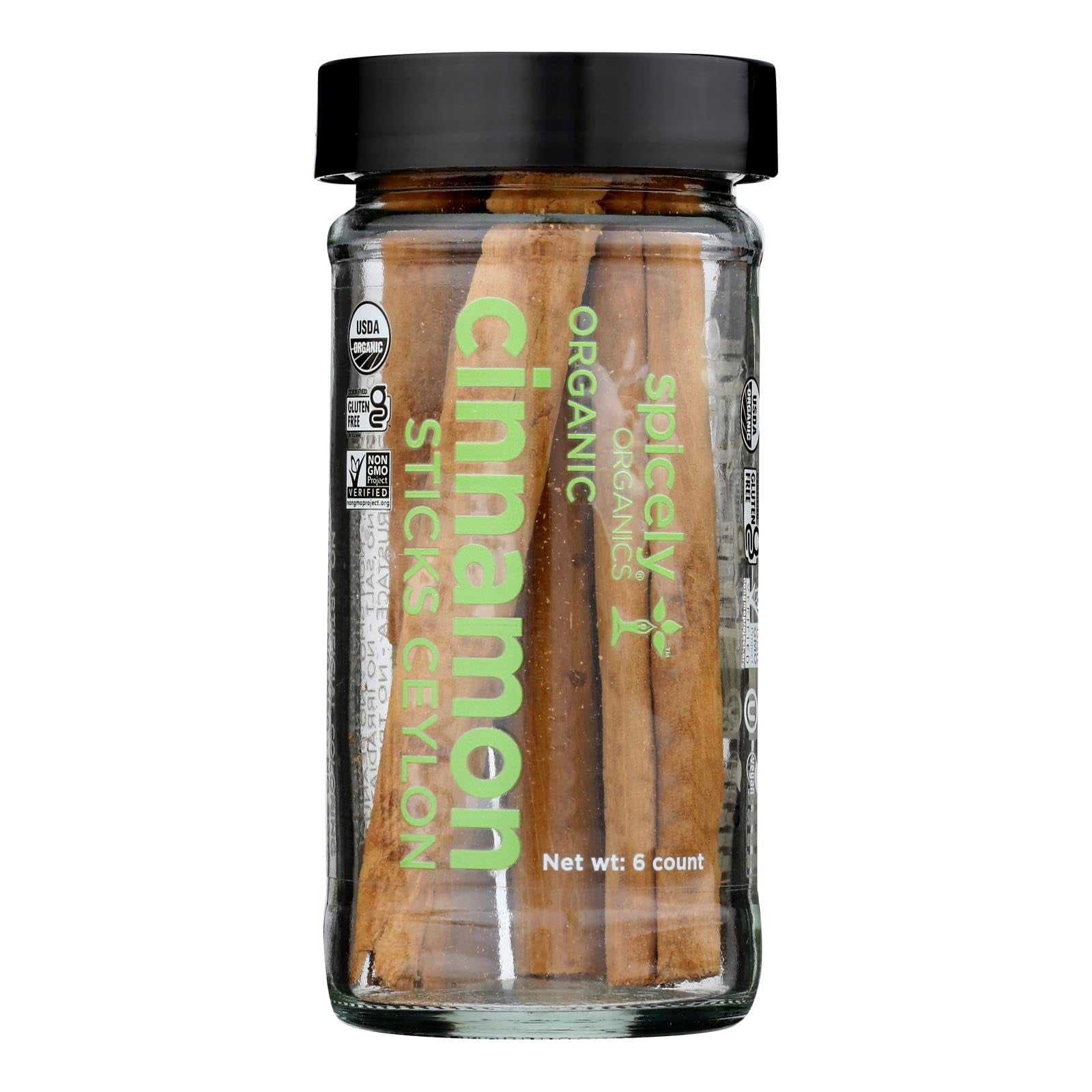 (Pack Of 3) Spicely Organics Spice Cinnamon Stick Ceylon Jar 6 Pieces
