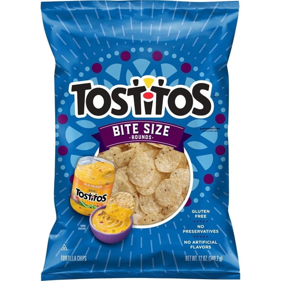 Pack Of 3 Tostitos Bite Size Rounds Tortilla Chips, 12 oz (Package May Vary)