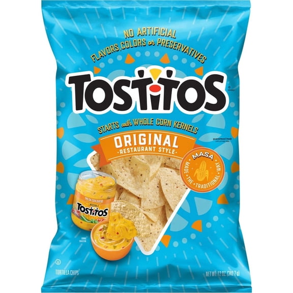 Pack Of 3 Tostitos Original Restaurant Style Tortilla Chips, 12 oz (Package May Vary)