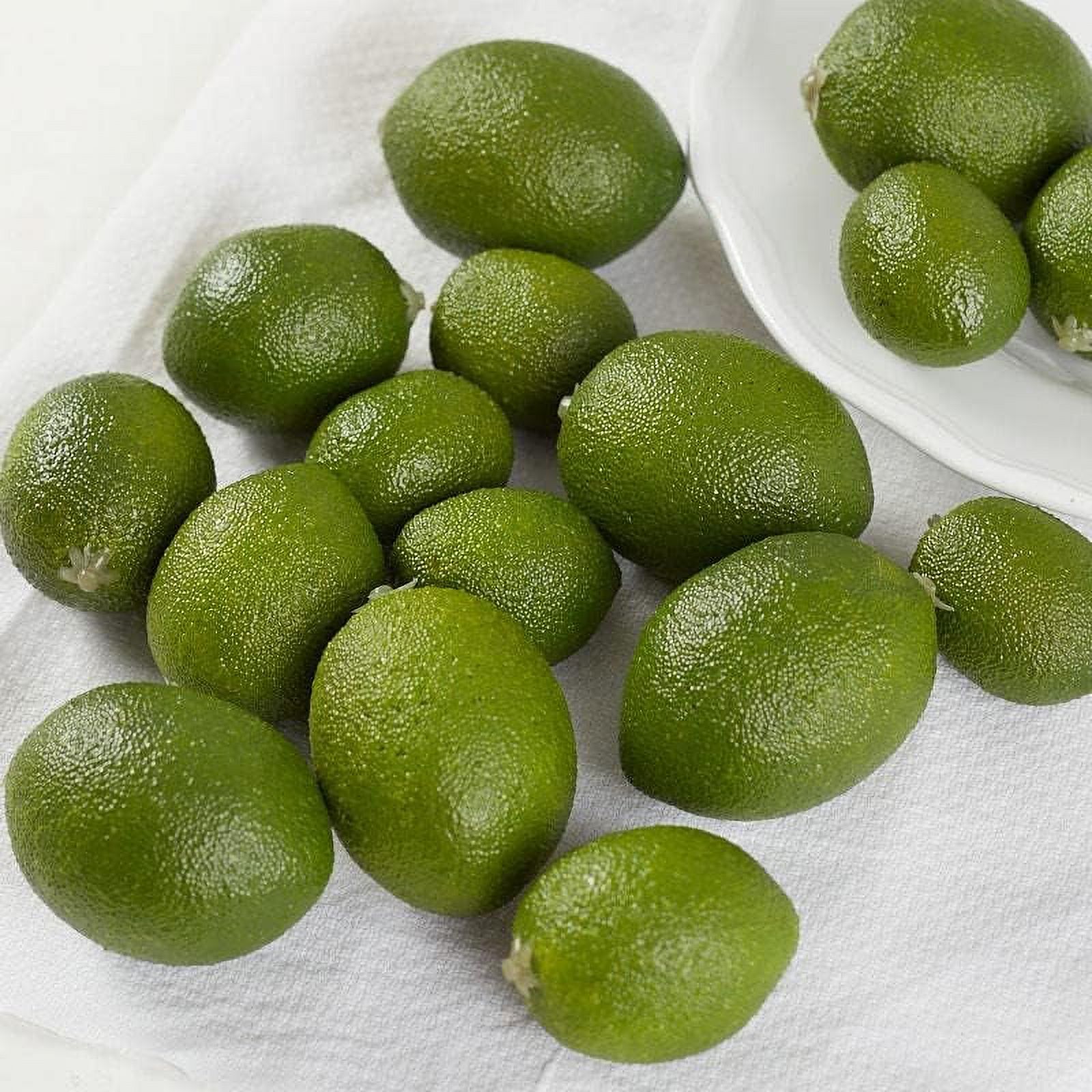 Pack Of 32 Artificial Limes Fake Assorted Sizes Cute Citrus Limes For