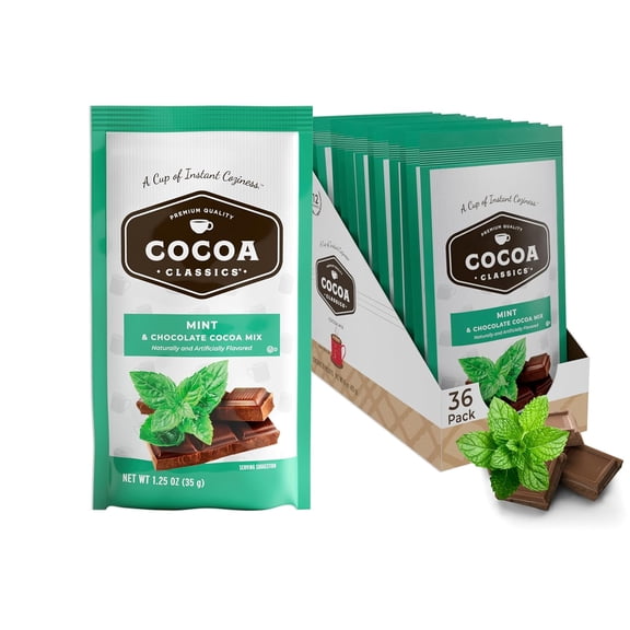 (Pack Of 36) Cocoa Classics Cocoa Mint Chocolate 1.25 Oz