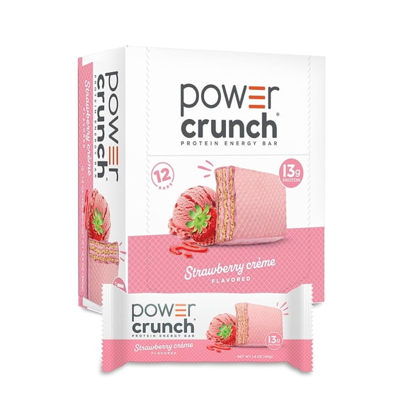 (Pack Of 36) Power Crunch Bar Protein Strawberry Cream Original 1.4 Oz - 3 Boxes 12 each