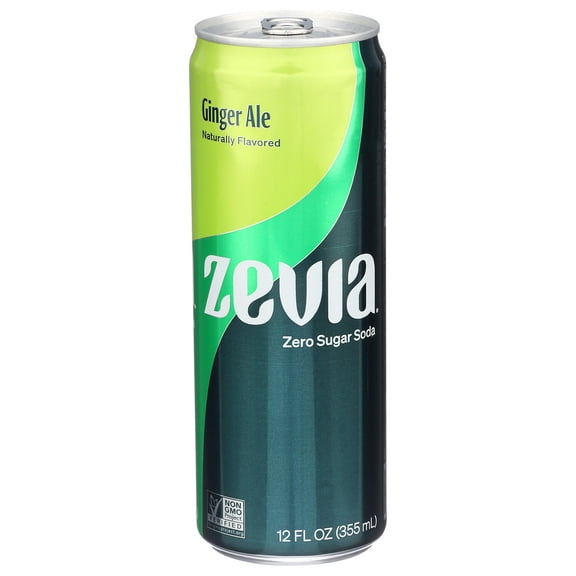 (Pack Of 36) Zevia Soda Sleek Ginger Ale 12 Fo