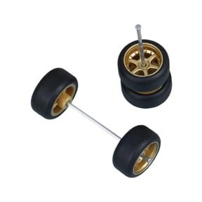 Pack Of 4 1/64 Scale Remote Control Car Wheels With Axles For Diecast Model Truck Upgrades