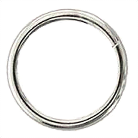 Pack Of 4 2.5 In Western Horse Tack Welded Wire Ring Nickel Plated