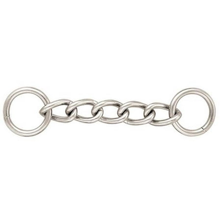 Pack Of 4 5-1/4 In Horse Curb Chain 3/4 Rings 6 Links Chrome Plated