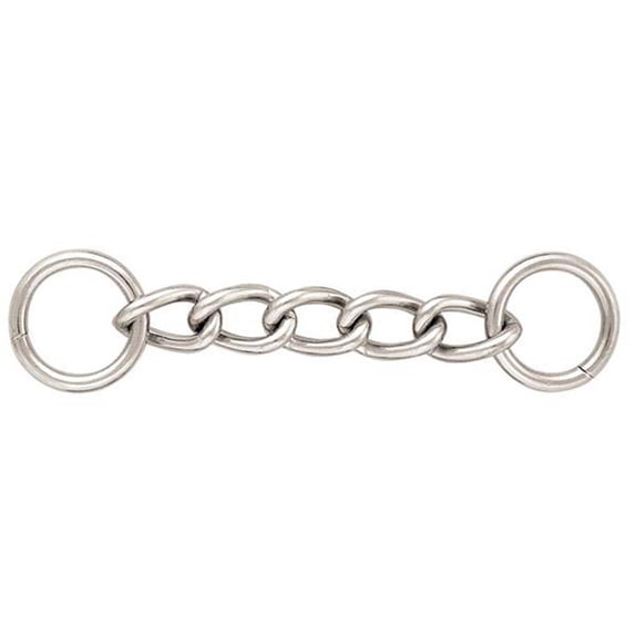 Pack Of 4 5-1/4 In Horse Curb Chain 3/4 Rings 6 Links Chrome Plated
