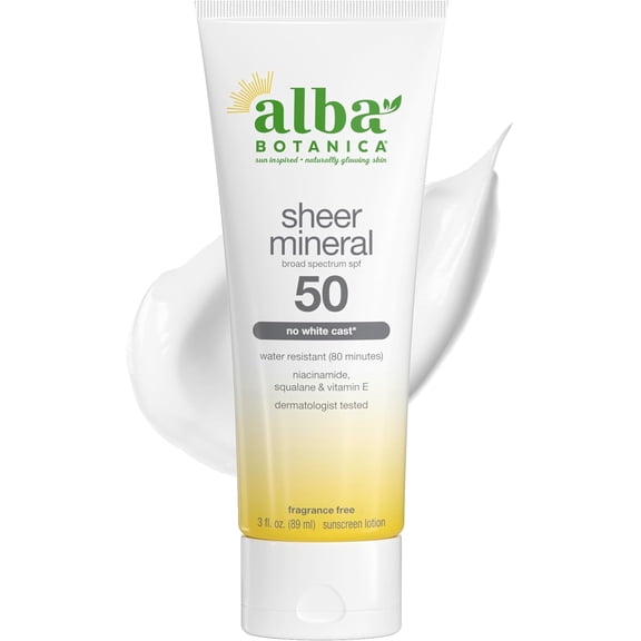 (Pack Of 4) Alba Botanica Sunscreen Spf50 Mineral Sport 3 Oz