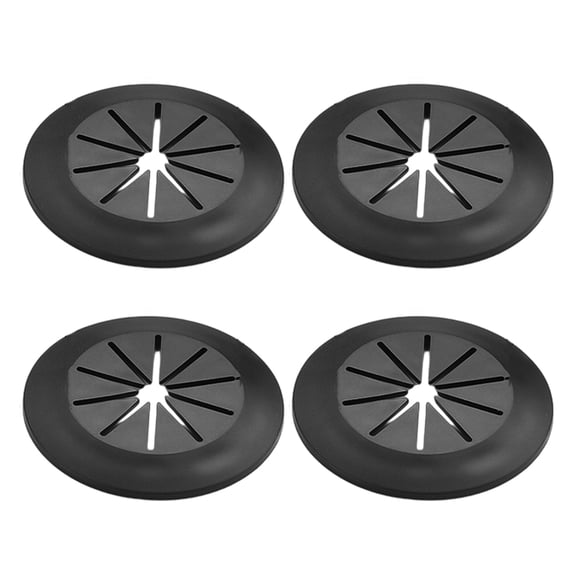 Pack Of 4 Auto Adhesive PVC Cable Hole Covers Cable Management Plate 55mm for Stand Desk Furniture Wire Concealer