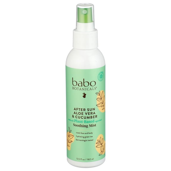 (Pack Of 4) Babobotani Spray After Sun Aloe Cucumber 5.5 Oz