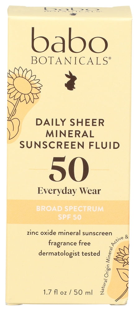 (Pack Of 4) Babobotani Sunscreen Mineral SPF50 1.7 Fl Oz
