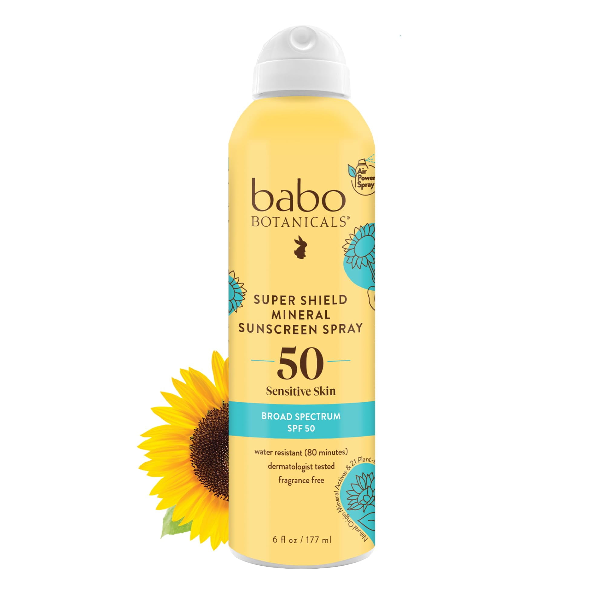 (Pack Of 4) Babobotani Sunscreen SPF50 Shr Mineral 6 Oz