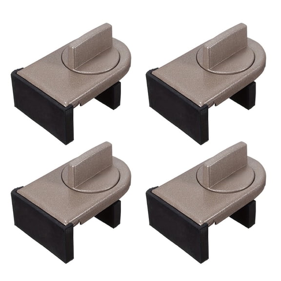 Pack Of 4 Coffee Colour Sliding Window Lock Adjustable Window Lock Eyelets