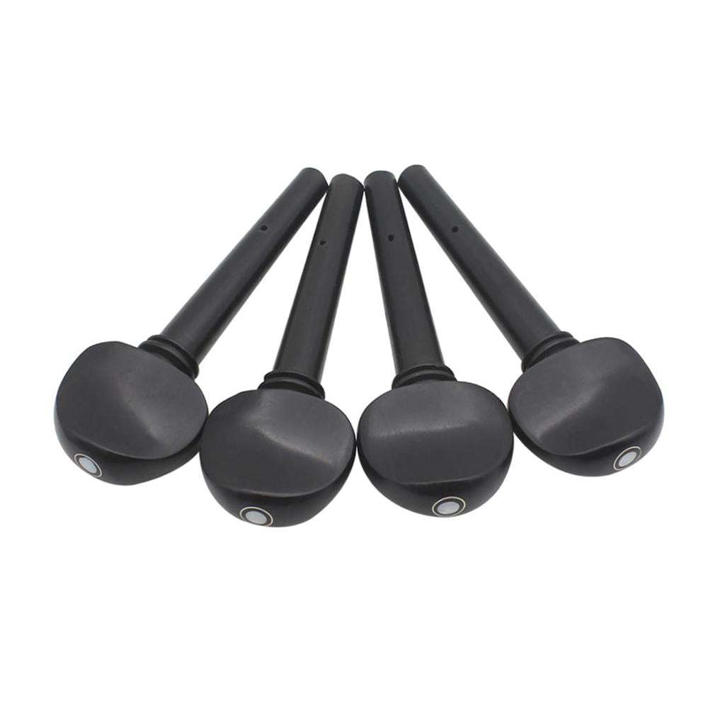 Pack Of 4 Ebony Cello Tuning Pegs Keys For 3/4 4/4 Cello Replacement Parts