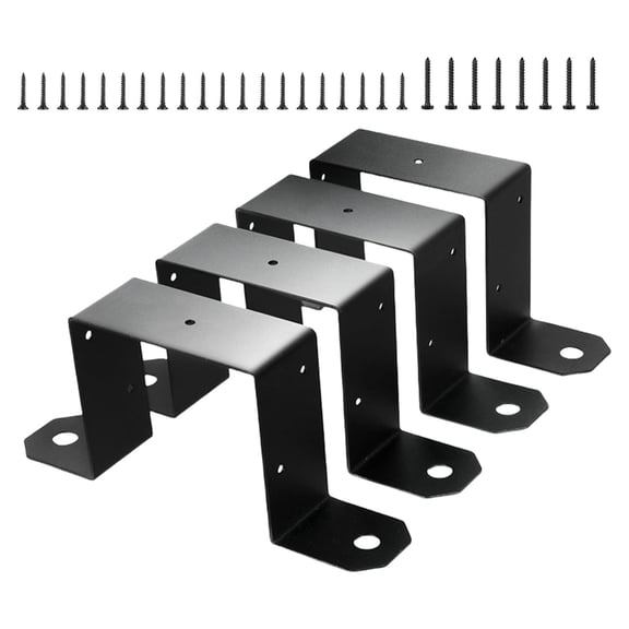 7829 Set Of 4 Metal Brackets Metal Strap Post Ties For 4x4inch Wood Posts Great For Fences And Garden Sturdy Structure