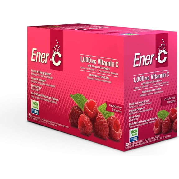 (Pack Of 4) Ener Life Vitamin C Raspberry 30 Pieces