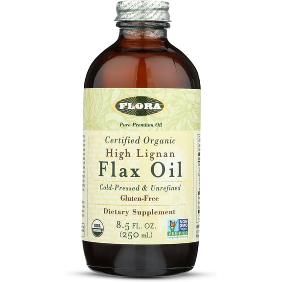 (Pack Of 4) Flora Health Flax Oil Hi Lignan Organic 8.5 Fl Oz