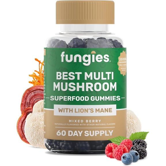 (Pack Of 4) Fungies Mushroom Multi Gummy 60 Pieces