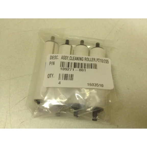 Pack Of 4 Genuine Zebra Cleaning Rollers P205 P210 P110I P120I 109271-001