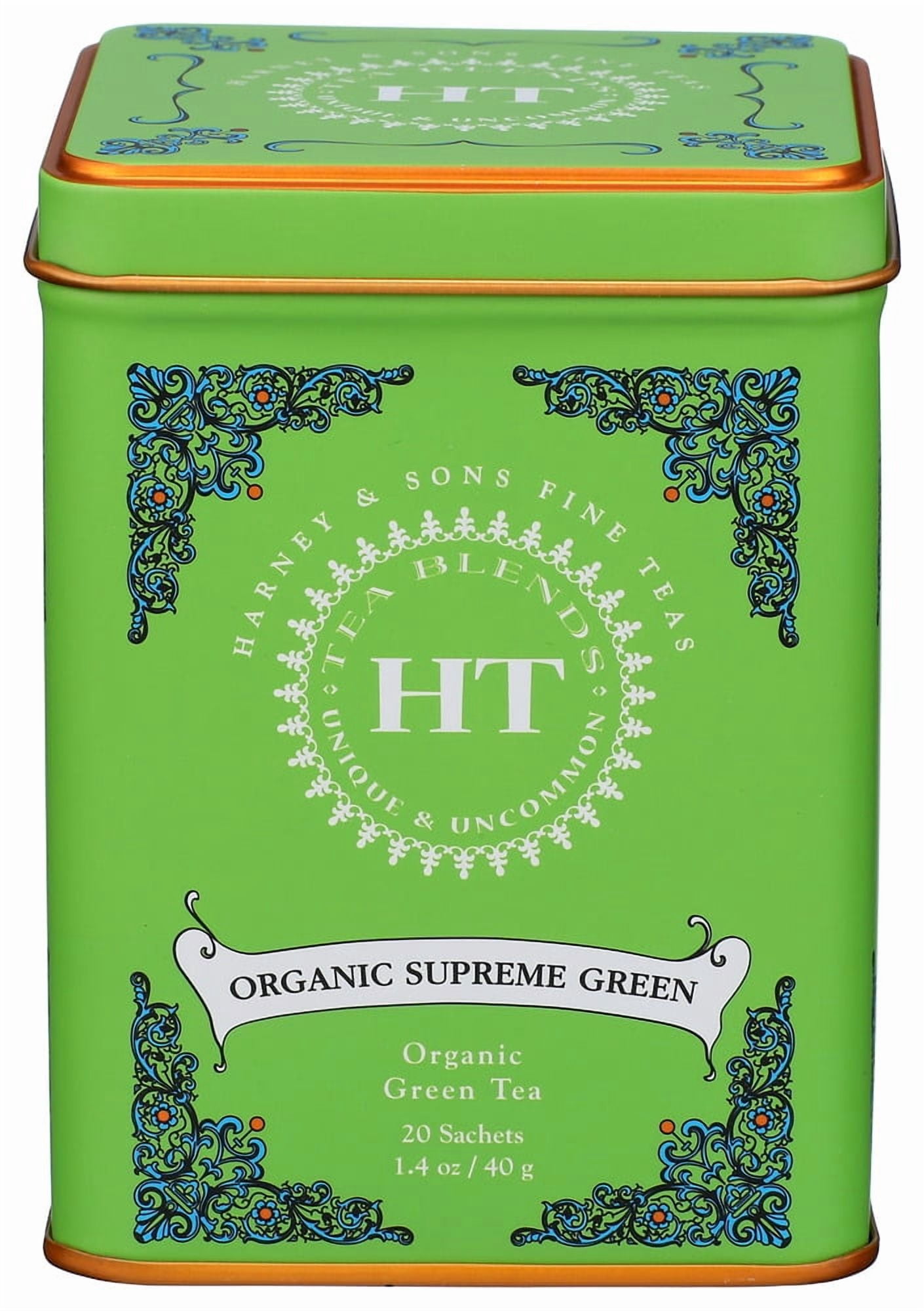 (Pack Of 4) Harney & Sons Tea Plain Green Organic 20 Count 1.4 Oz