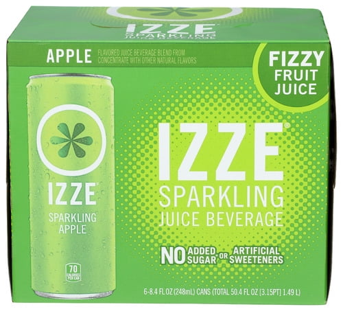 (Pack Of 4) Izze Beverage Juice Sparkling Apple 6 Pack 50.4 Fo