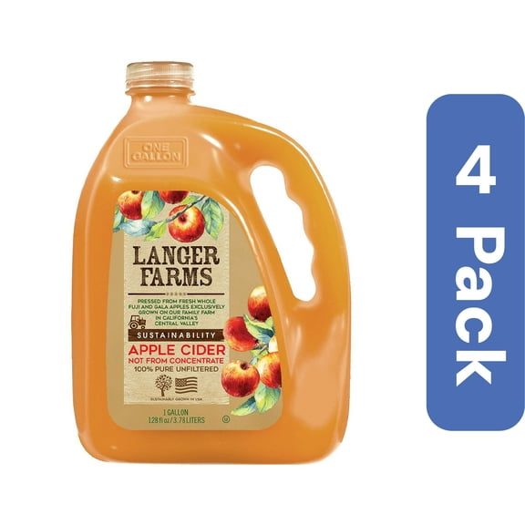 (Pack Of 4) Langers Juice Apple 128 Fl Oz