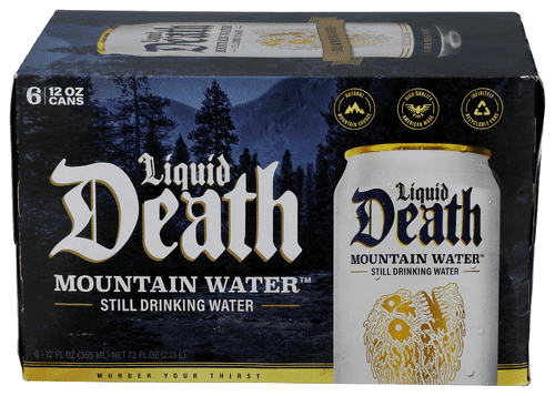 (Pack Of 4) Liquid Death Water Still Mountain 6 Pack 72 Fo