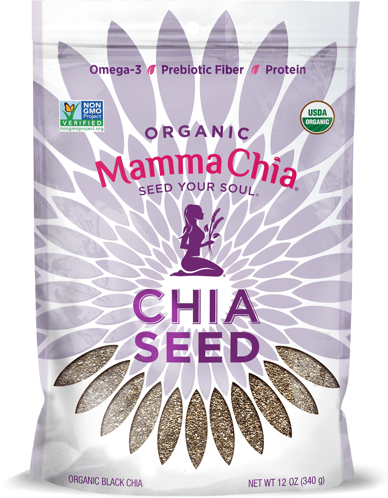 (Pack Of 4) Mammachia Seed Chia Black Organic 12 Oz