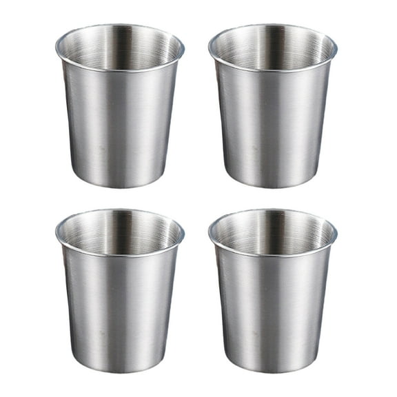 Pack Of 4 Multifunctional Stainless Steel Cups For Kids Practical And Portable Metal Tumblers For Home Or Travel