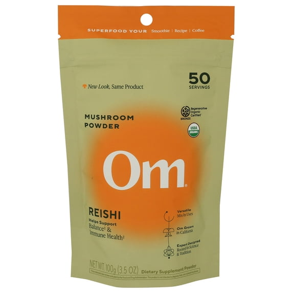 (Pack Of 4) OM Mushroom Reishi Powder Organic 3.5 Oz