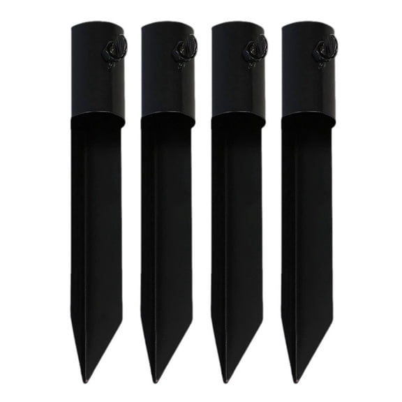Pack Of 4 Outdoor Light Stakes rusts Resistant Iron Stakes Easy to Use for Garden Use for Torches & Solar Lamp