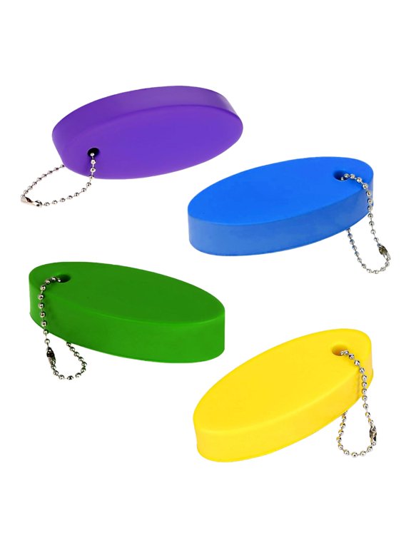 Pack Of 4 PU Foam Floating Keychains For Boating Water Sports Secure Buoyant Waterproof Key Rings