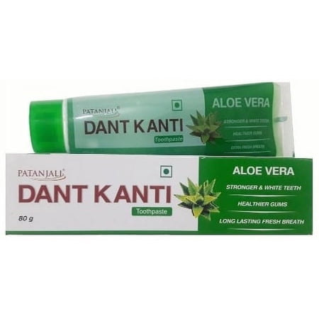 Pack Of 4 - Patanjali Dant Kanti Toothpaste Aloe Vera - 80 Gm (2 Oz)