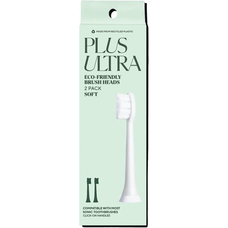 (Pack Of 4) Plus Ultra Toothbrush Replacement Heads 2 Each