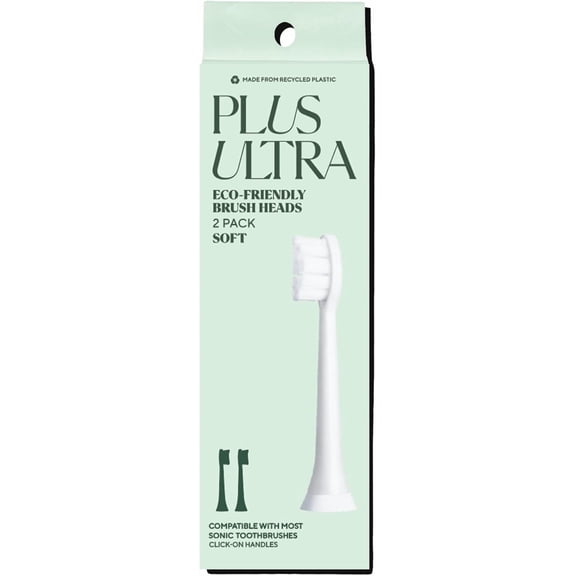 (Pack Of 4) Plus Ultra Toothbrush Replacement Heads 2 Each