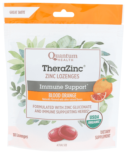 (Pack Of 4) Quantum Lozenges TheraZinc Orange 18 Each